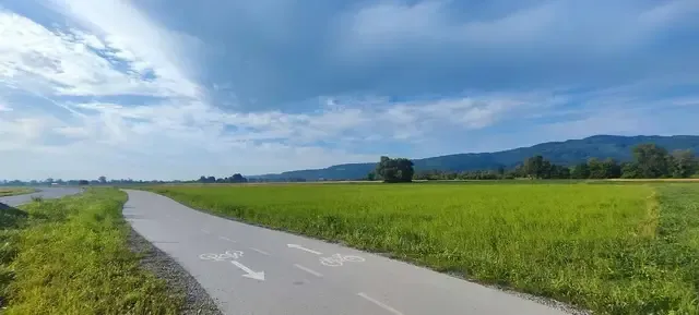 Kolesarska pot skozi ravnico